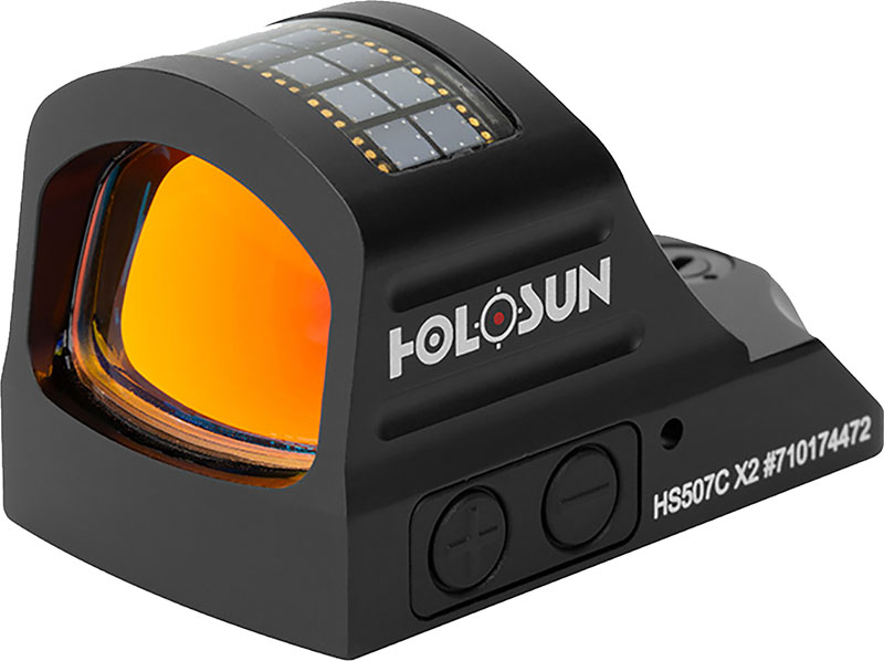 Holosun HS507C X2 Red Dot Sight, 1x, Illuminated Red 32 MOA Circle w/ 2 MOA Dot Reticle, Black Anodized