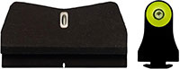 XS Sights Glock 9MM/40S&W Green Tritium Yellow Outline Front, Green Tritium White Outline Rear Sights (GL0015P5Y)