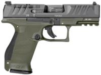 Walther PDP Compact Optic Ready Pistol 2858428, 9mm Luger, 4", Textured Polymer Grips, Green Finish, 15 Rds