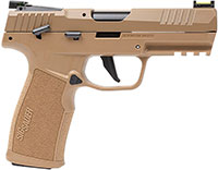 Sig P322 Pistol 322CCOYTACPAC, 22 LR, 4" Threaded Barrel, Polymer Grip, Coyote Tan Finish, Optic Ready, 20 rd