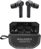 Walkers Game Ear Disrupter Noise Cancelling  Earbuds, Black, Bluetooth (GWPDSRPT)