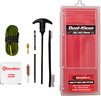 KleenBore KDS9 Dual Kleen Rod & Pull Through Rope Cleaner, 9mm/357 Mag/38 Cal Handgun, Nylon/Phosphor Bronze Bristles