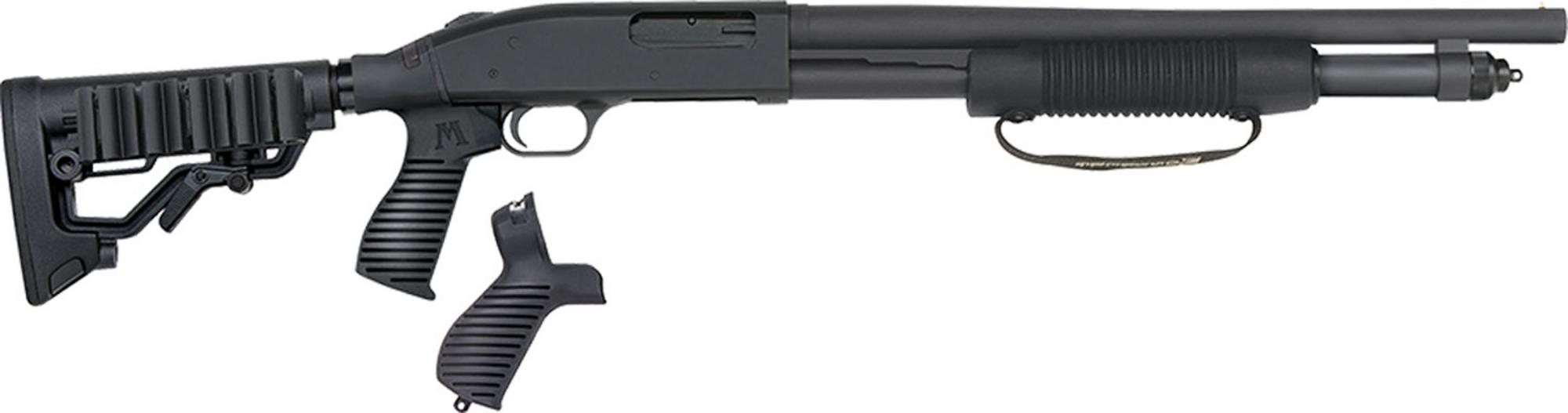 Mossberg 590 Tactical Shotgun 50691, 12 GA, 18.50", 3" Chmbr, FLEX 6 Position Stock, Blued Finish, 6+1