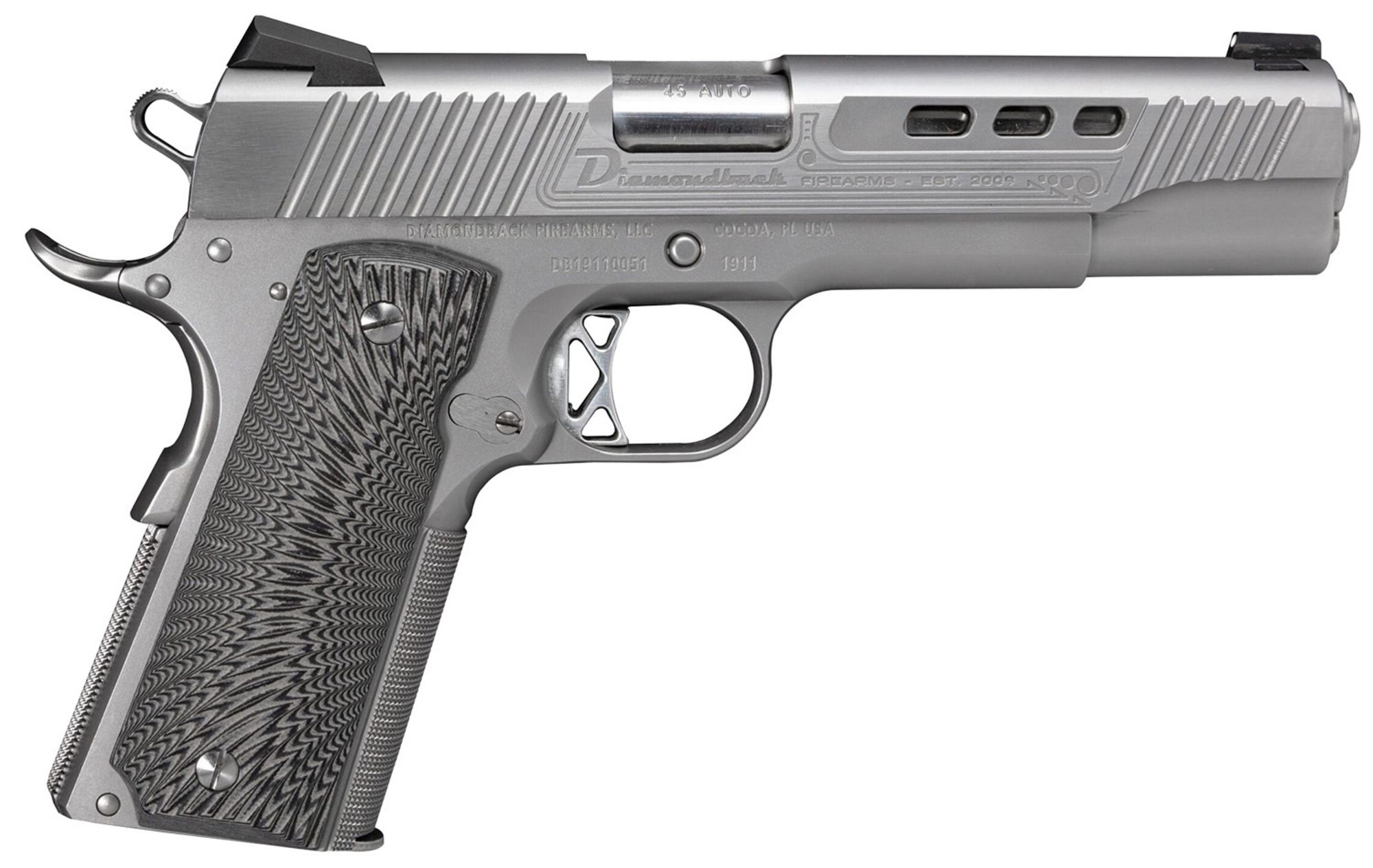 Diamondback 1911 Limited Edition, DB1911SS, 45 ACP, 5", G10 Grips, Stainless Finish, Match Grade Barrel, 8 Rds
