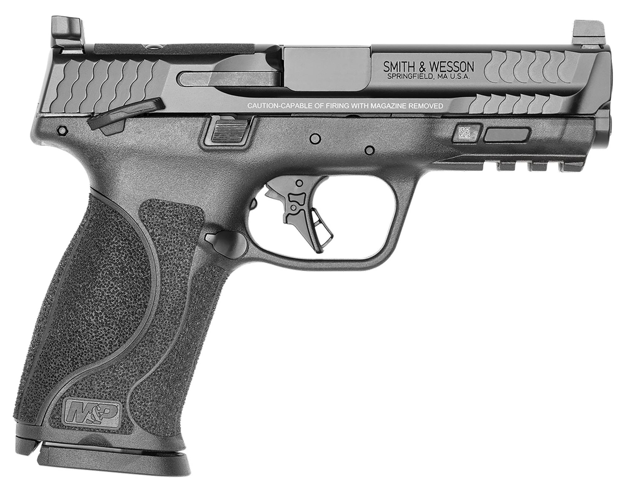 Smith and Wesson M&P9 M2.0 Bundle 13734, 9mm, 4.25", Black Grips, Matte Black Finish, 17 Rds, 5 Mags