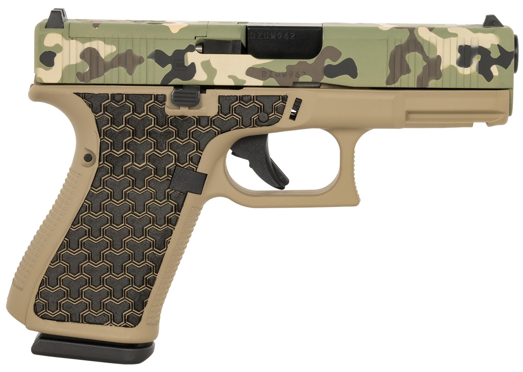 Glock 19 Gen 5, PA195S204MOSYNOTH, 9mm Pistol, 4.02", YNOT Lasered Grips, Coyote Tan Cerakote Finish, 15 Rds