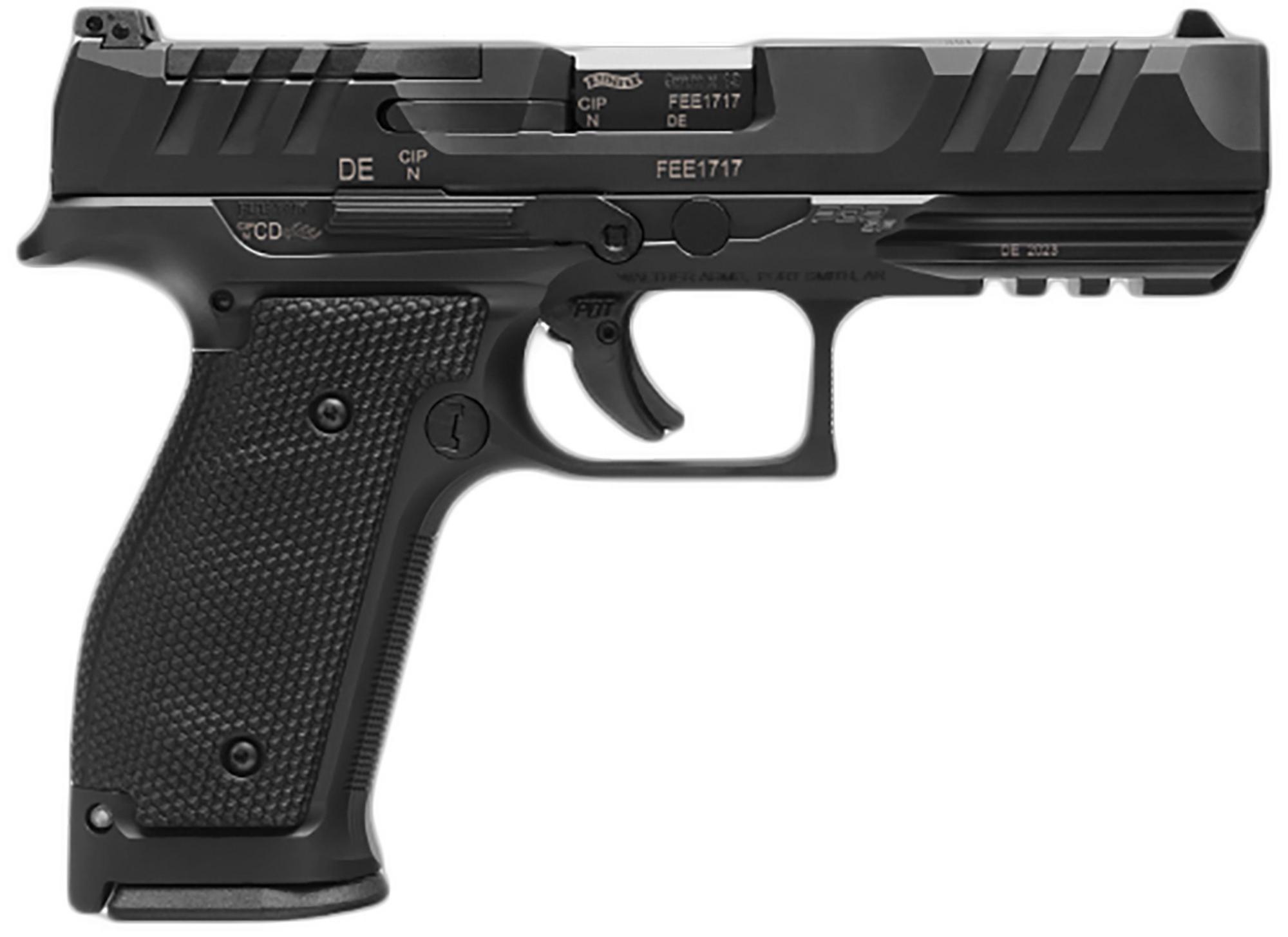 Walther PDP Steel Frame, Full Size Pistol, 2872285, 9mm, 4.50", Textured Wraparound Grips, Optic Ready, 18 Rds