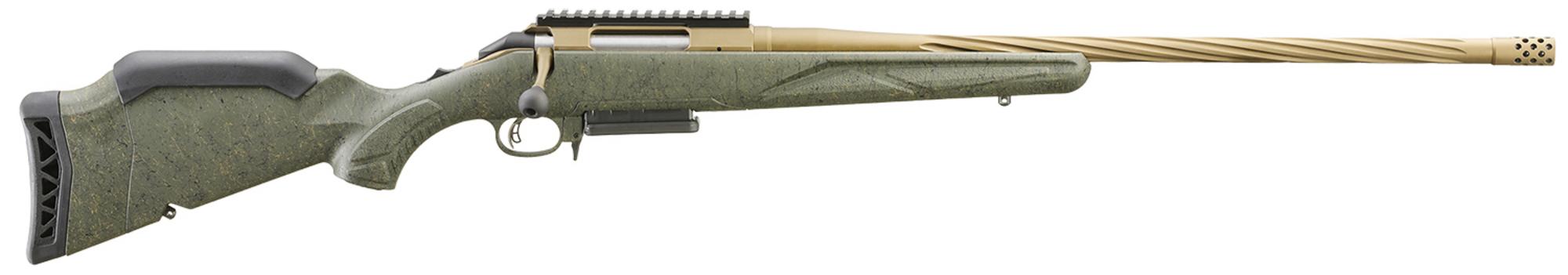 Ruger American Predator Gen II, Bolt Action Rifle, 300 Win. 22" Bronze Cerakote Threaded Barrel, Adjustable Green Splatter Stock, 3 Rds, 46945