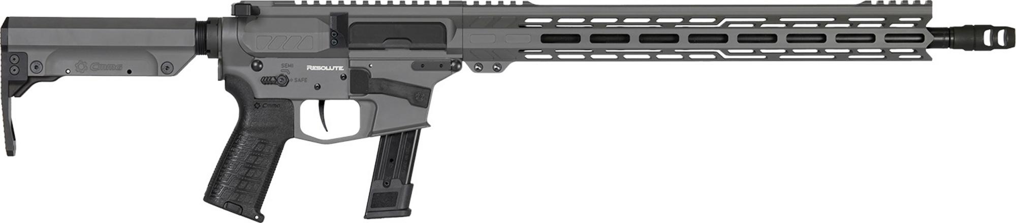 CMMG MK17 Rifle 92A530FTNG, 9mm, 16.10", CMMG 6 Position RipStock, Tungsten Finish, 21 Rds