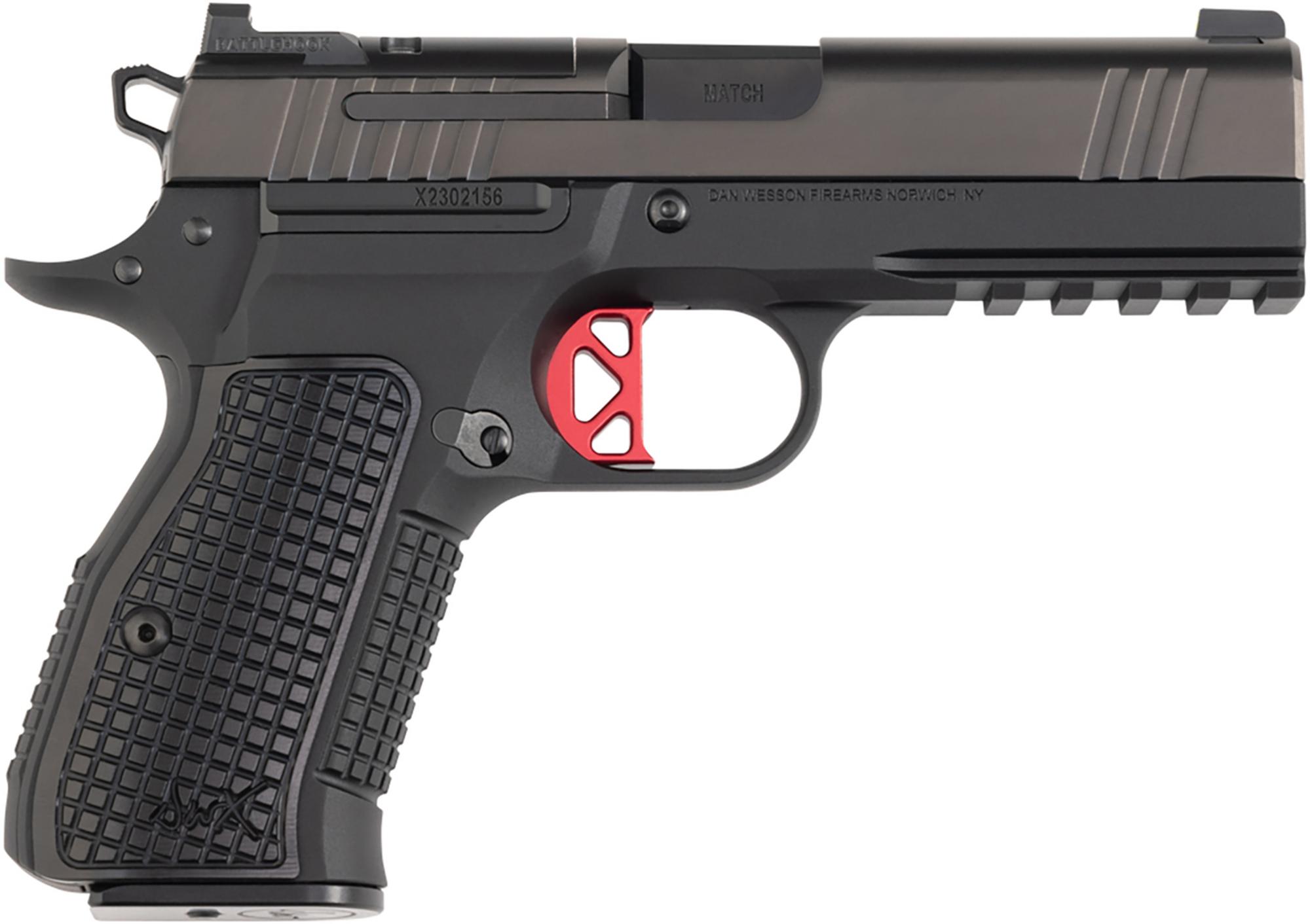 Dan Wesson DWX Compact 92103, 9mm Pistol, 4.95", Match Grade Barrel, Black DLC Finish, 15 Rds