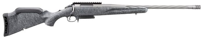 Ruger American Gen II, Bolt Action Rifle, 6.5 PRC, 20" Cobalt Cerakote Threaded Barrel, Adjustable Gray Splatter Stock, 3 Rds, 46916