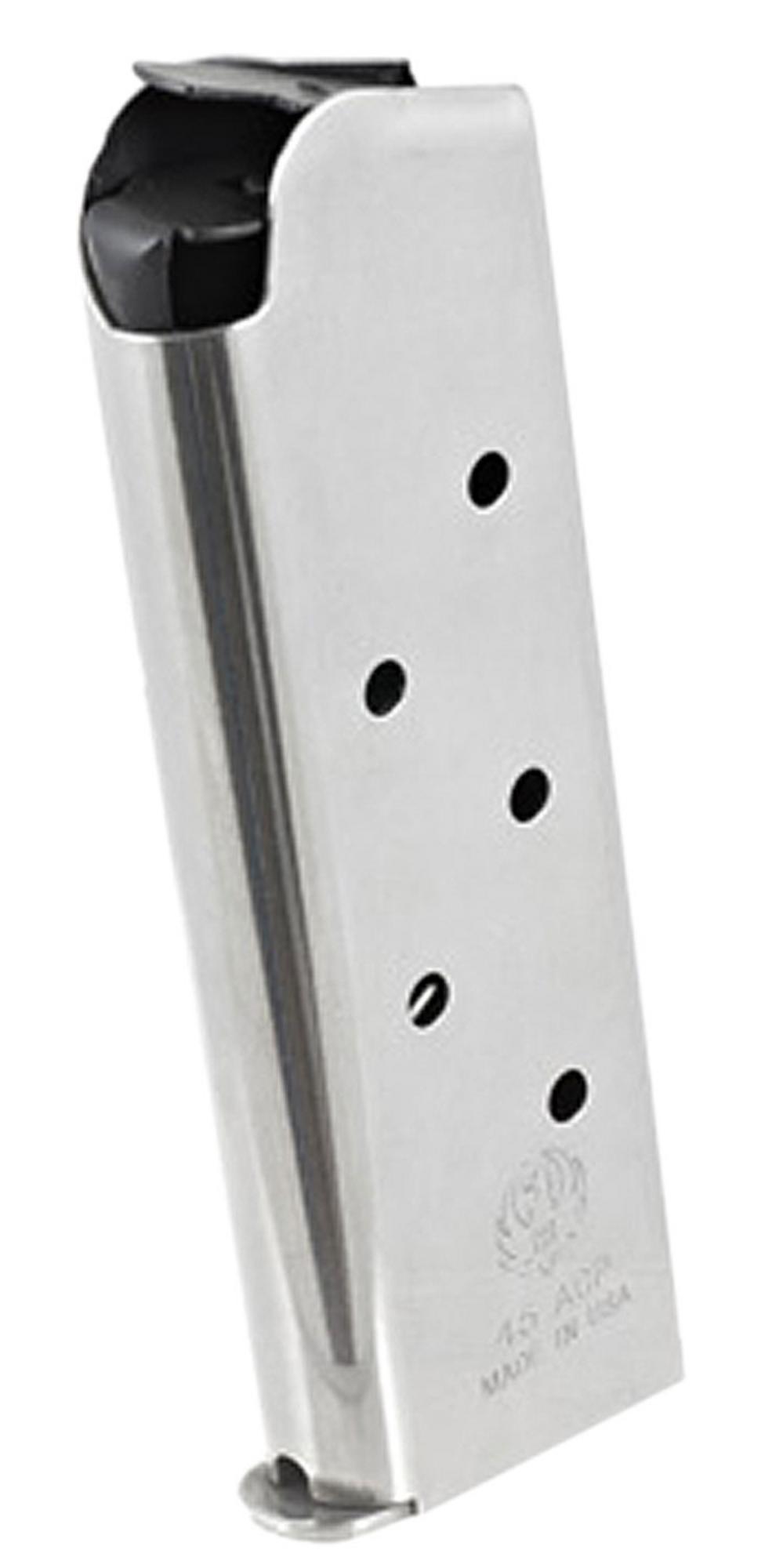 Ruger SR1911 Officer 45 Automatic Colt Pistol ACP 7 Rounds Stainless Magazine (90664)
