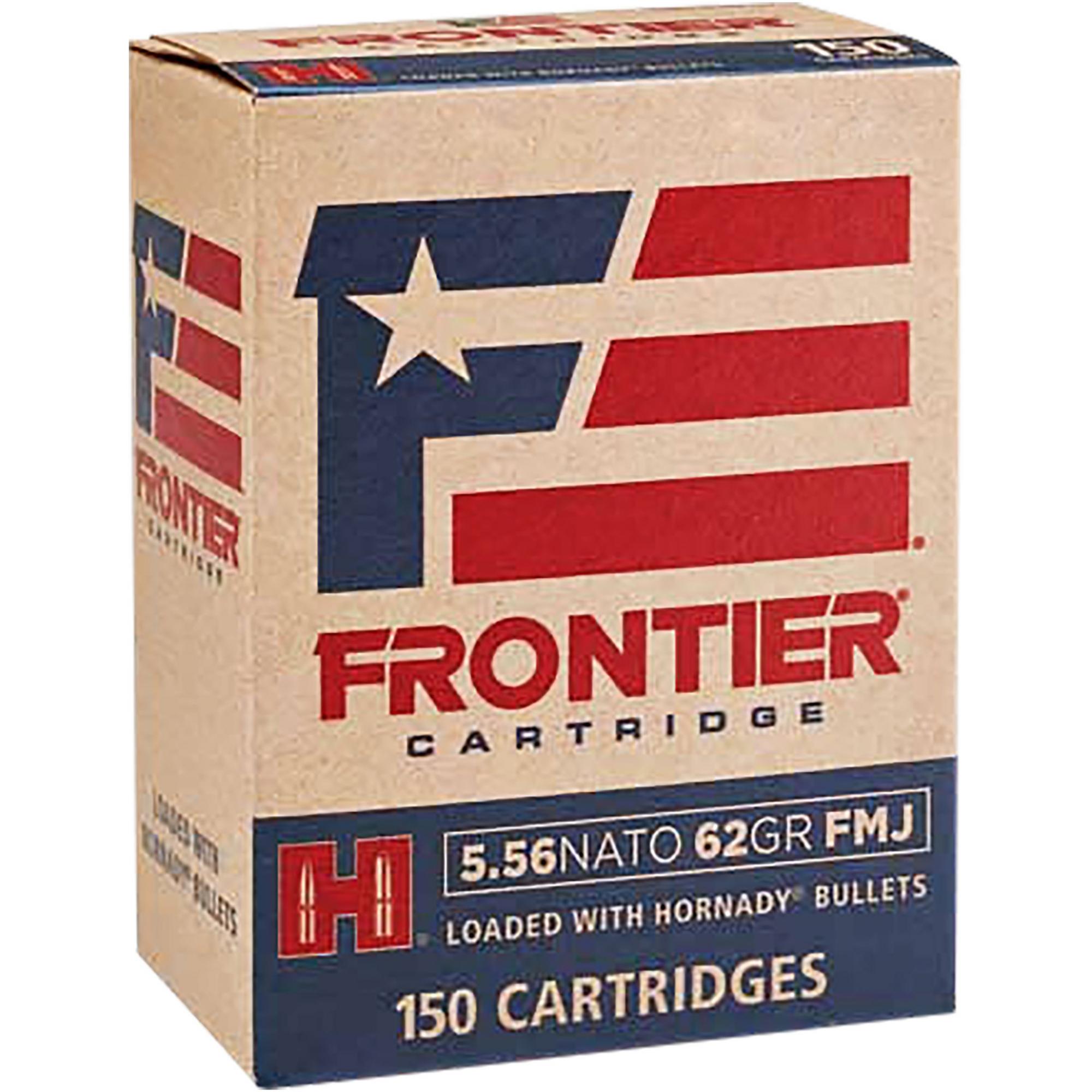 Hornady Frontier Rifle Ammunition FR2615, 5.56x45mm NATO, Full Metal Jacket, 62 gr, 3060 fps, 150 Rd/Bx