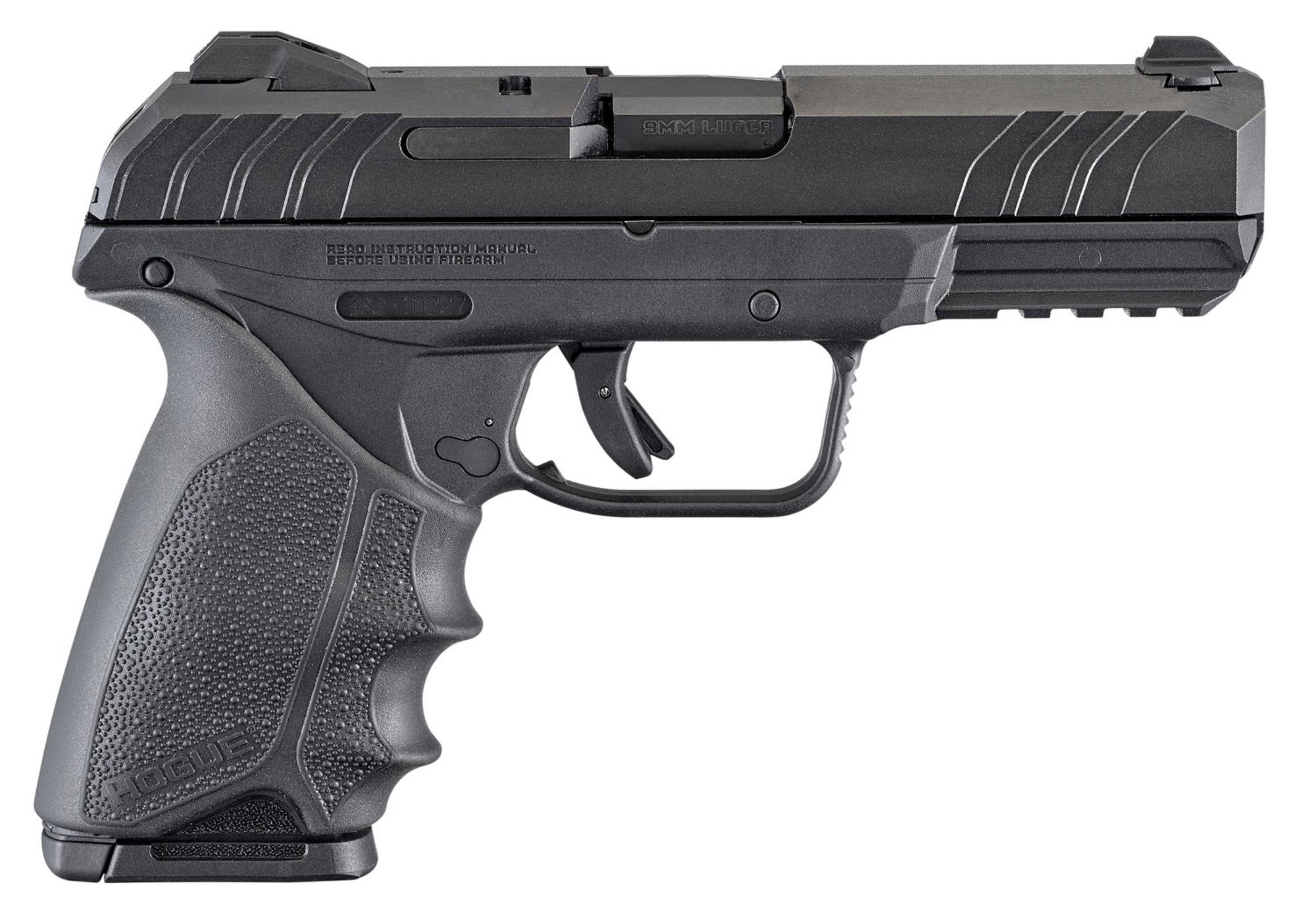 Ruger Security 9 Pistol 3819, 9mm, 4", Black Hogue Rubber Grips, Black Finish, 10 Rds