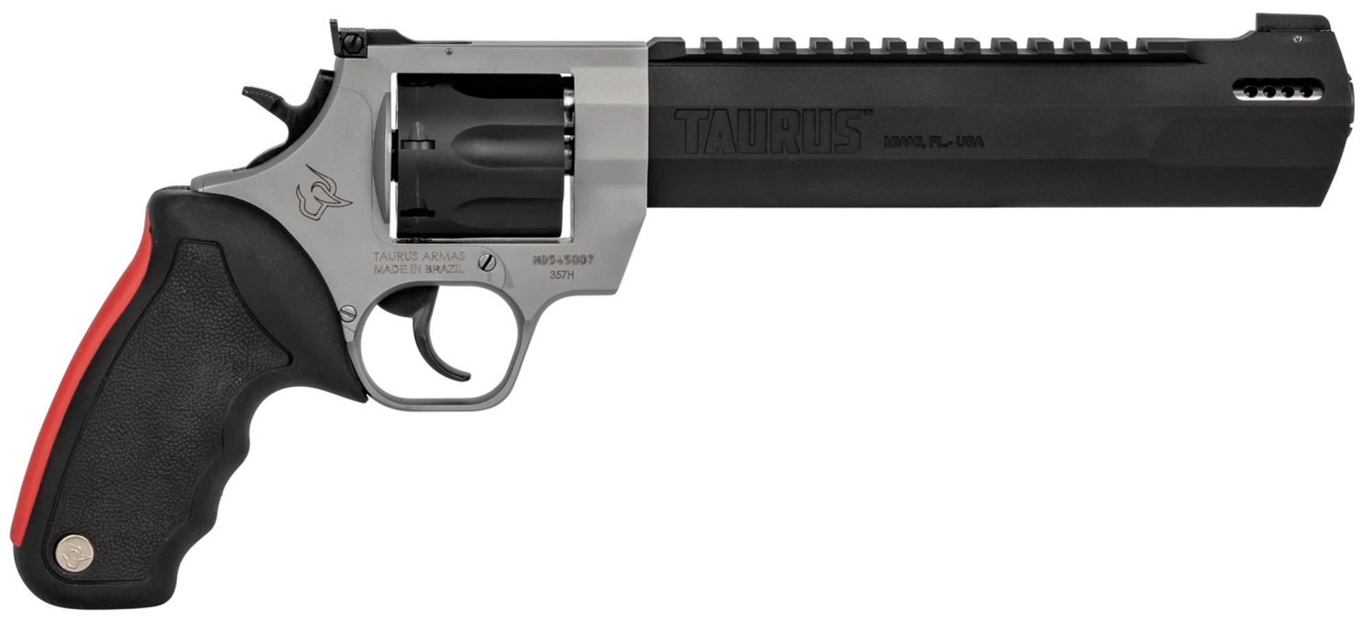 Taurus Raging Hunter Revolver 2357085RH, 357 Mag, 8.38", Black Rubber Grips, Matte Black Finish, 7 Rds