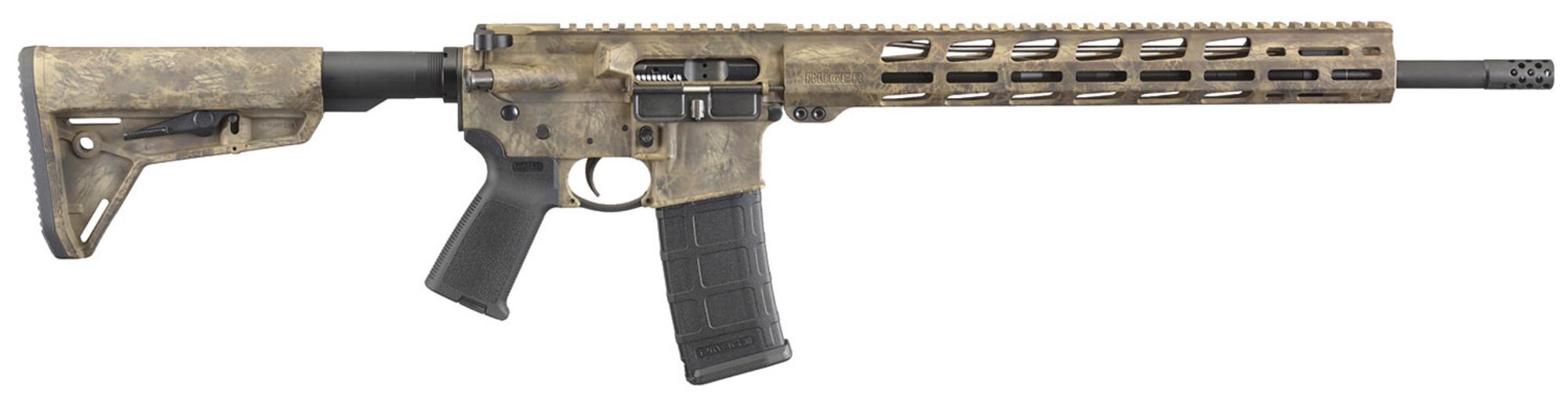 Ruger AR-556 MPR, Semi-Auto Rifle, 8539, 5.56x45mm NATO, 18", Magpul SL Stock, Frazzled Brown Cerakote, Elite 452 Two Stage Trigger, 30 Rds