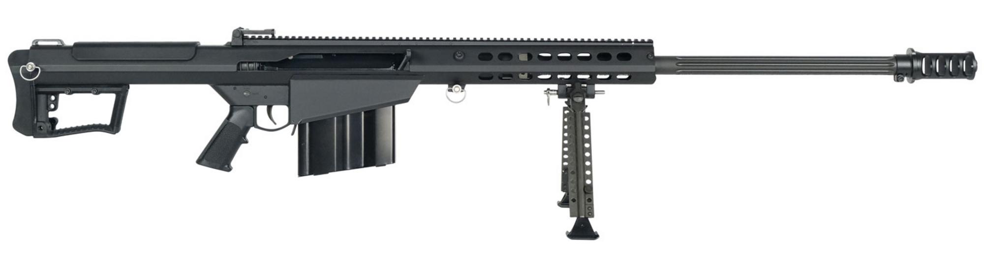 Barrett M107A1 Semi-Auto Rifle 18059, 50 BMG, 29", Fixed w/Sorbothane Recoil Pad Stock, Chrome-Lined Fluted Barrel, 10 Rds