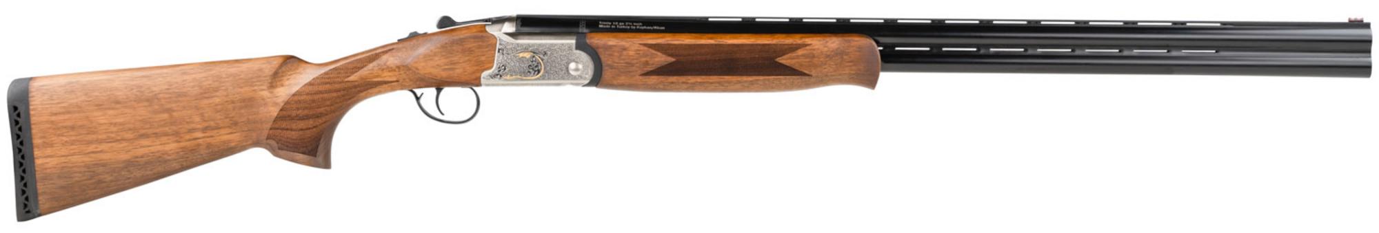 TriStar Trinity O/U Shotgun 33106, 16 Gauge, 28", 2.75" Chmbr, Engraved with 24K Gold Inlay Finish, Walnut Stock