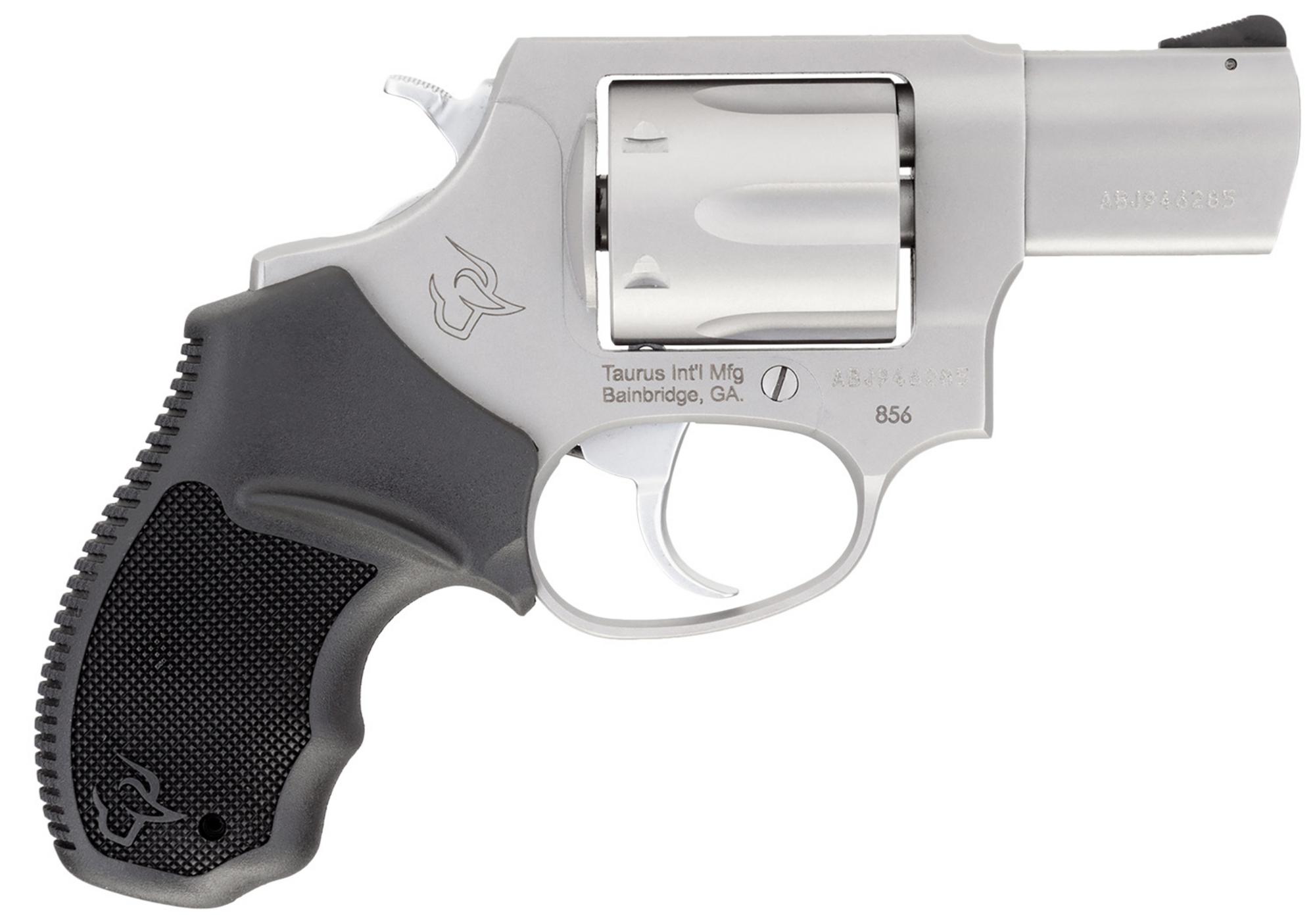 Taurus 856S Revolver 285629, 38 Special +P, 2", Black Rubber Grips, Stainless Steel Finish, 6rd