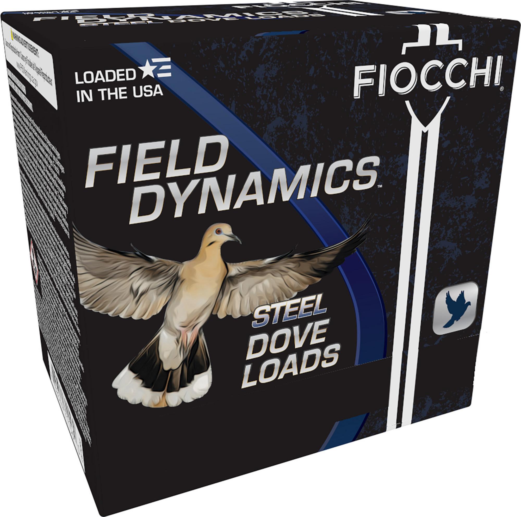 Fiocchi Field Dynamics Dove & Quail Shotshells 12DLS187, 12 Gauge, 2-3/4", 1 1/8 oz, 1375 fps, #7 Steel Shot, 25 Rds/box