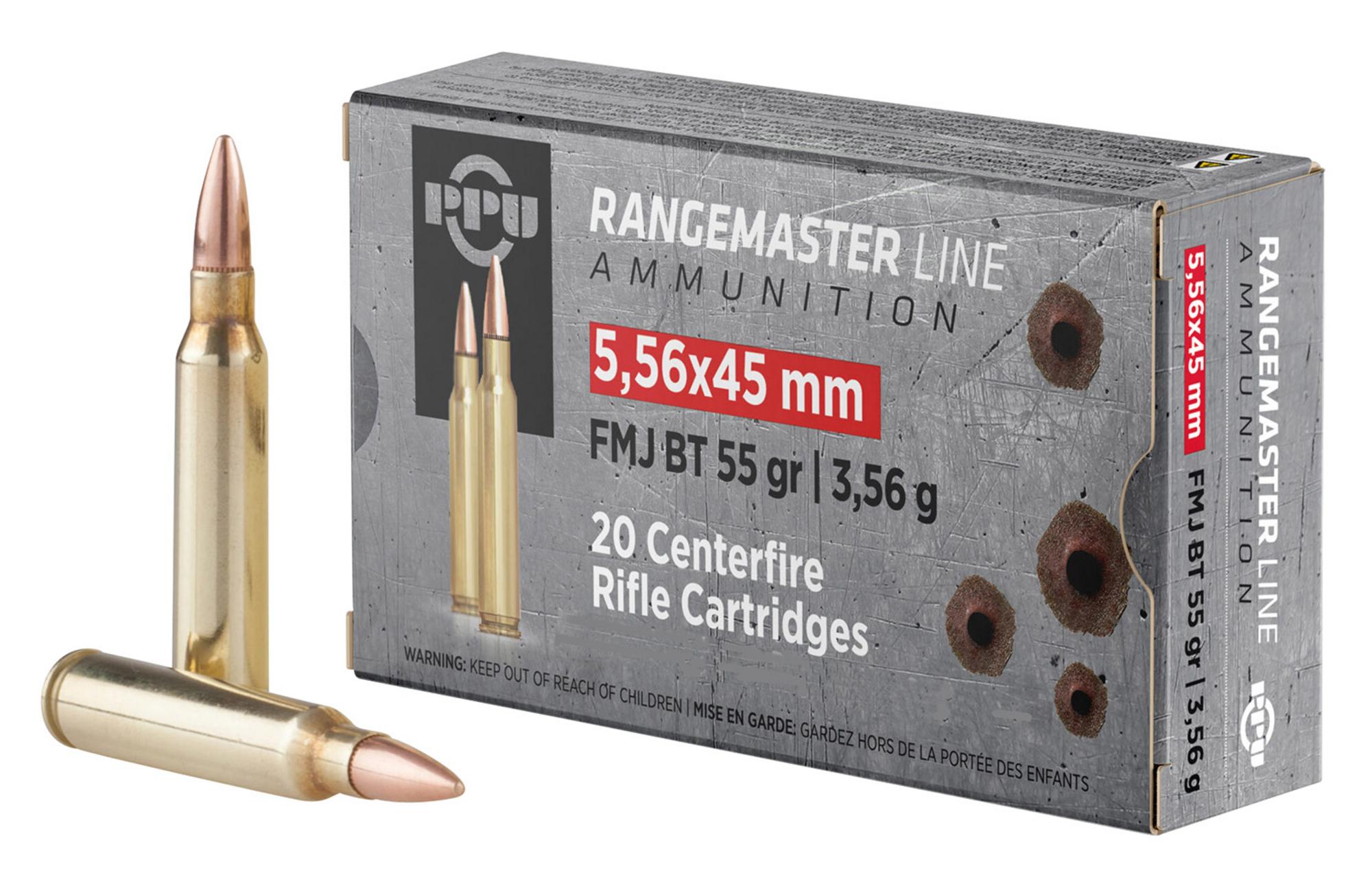 Prvi Partizan Rifle Ammunition PPRM5561M, 5.56x45mm NATO, Full Metal Jacket Boat Tail, 55 gr, 3240 fps, 1000 Rd/Bx