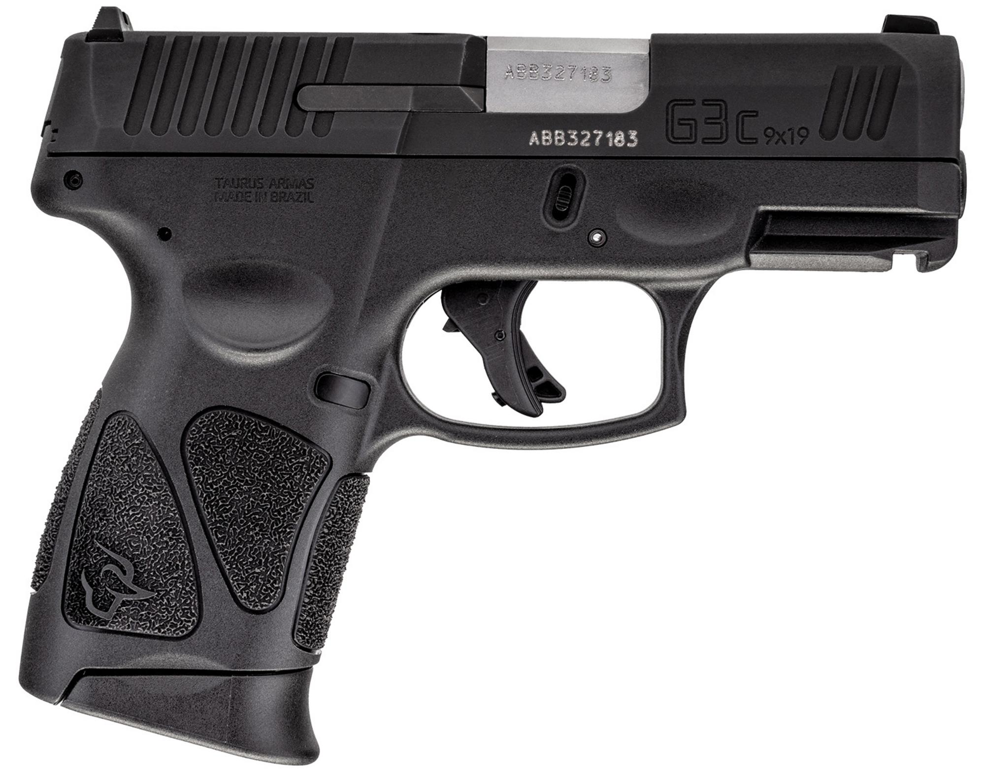 Taurus G3C Pistol 1G3C931MA, 9mm, 3.26", Black Polymer Grips, Black Finish, *MA Compliant*, 10 Rds