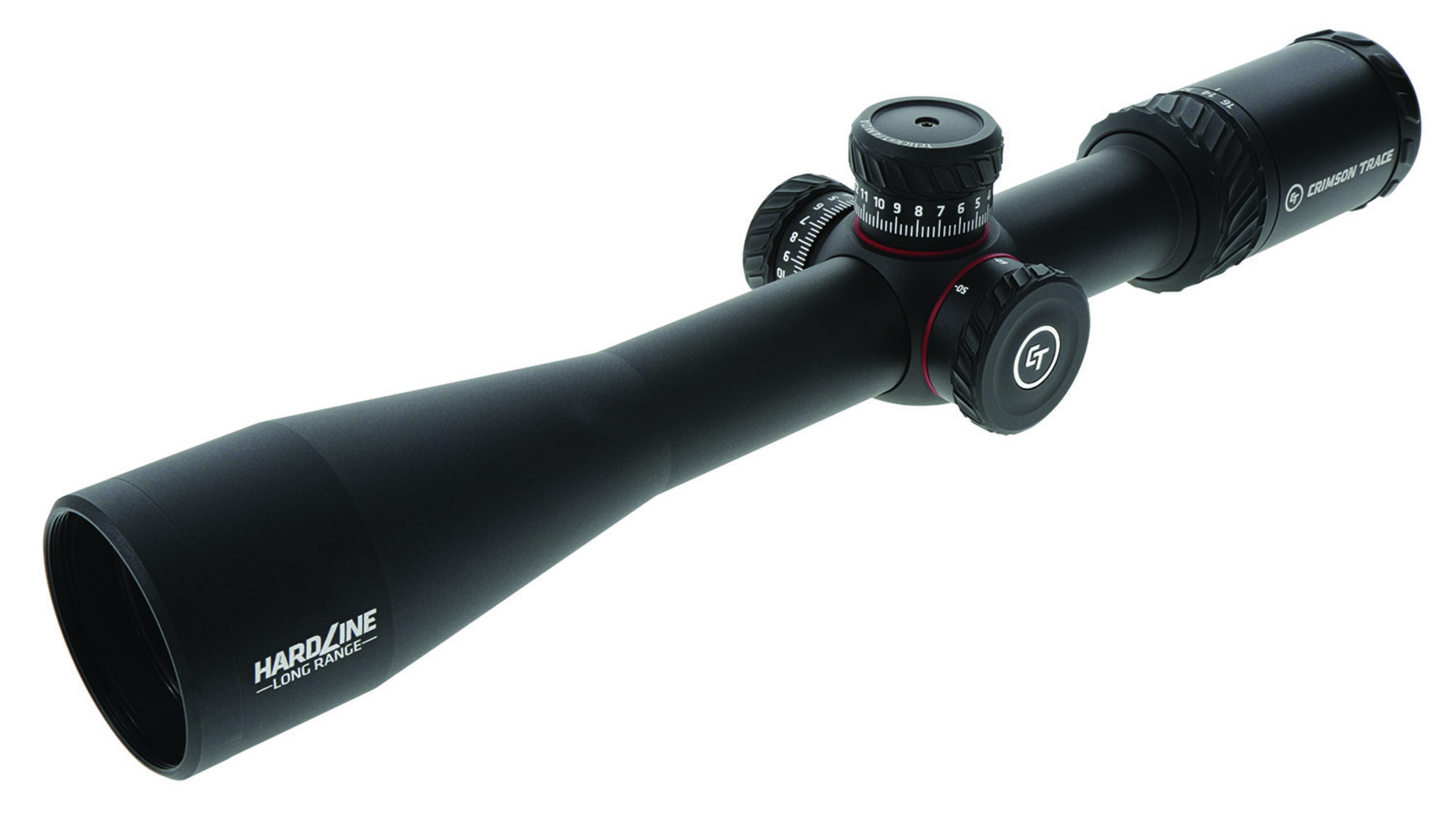 Crimson Trace Hardline Rifle Scope 0101190, 4-16x, 42mm Obj, 30mm Tube, Black, BDC Long Range Reticle
