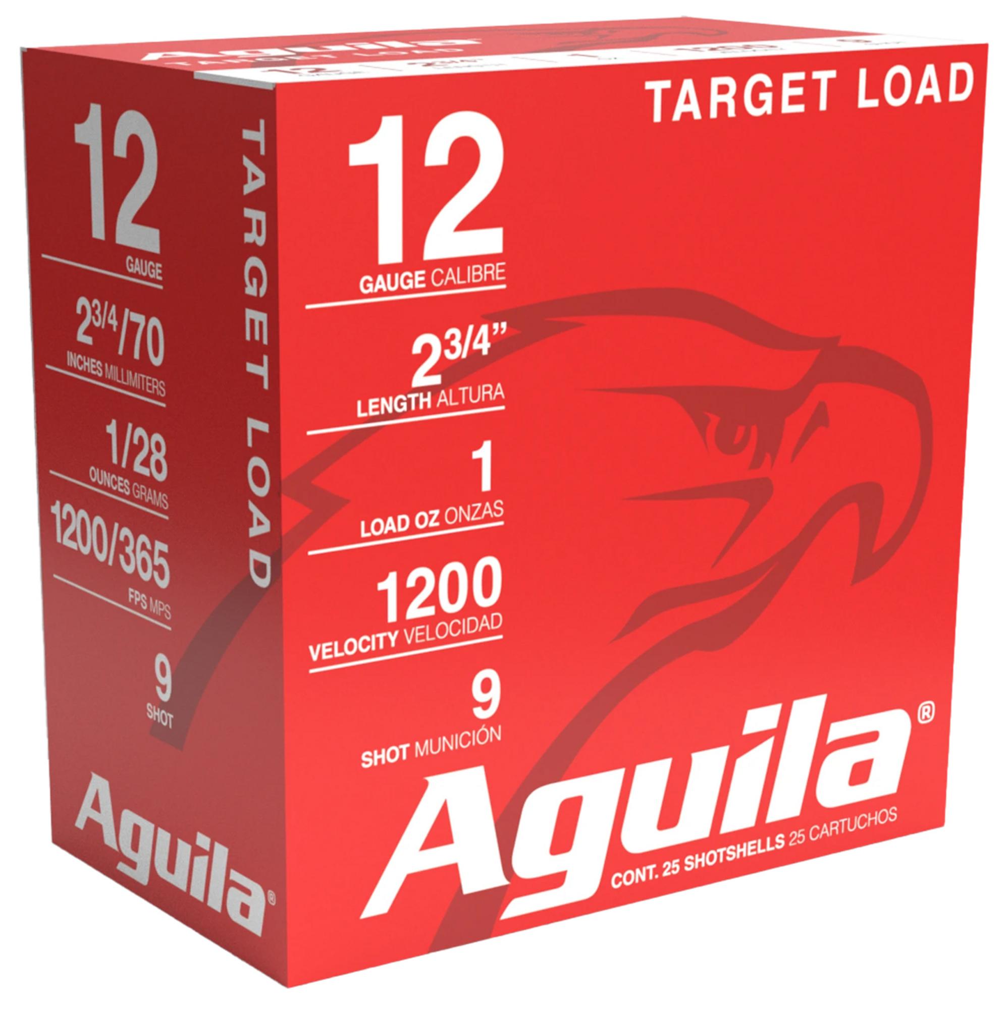 Aguila Target Load Competition Shotshells 1CHB1306, 12 Gauge, 2-3/4", 1 oz, 1200 fps, #9 Lead Shot, 25 Rds/box