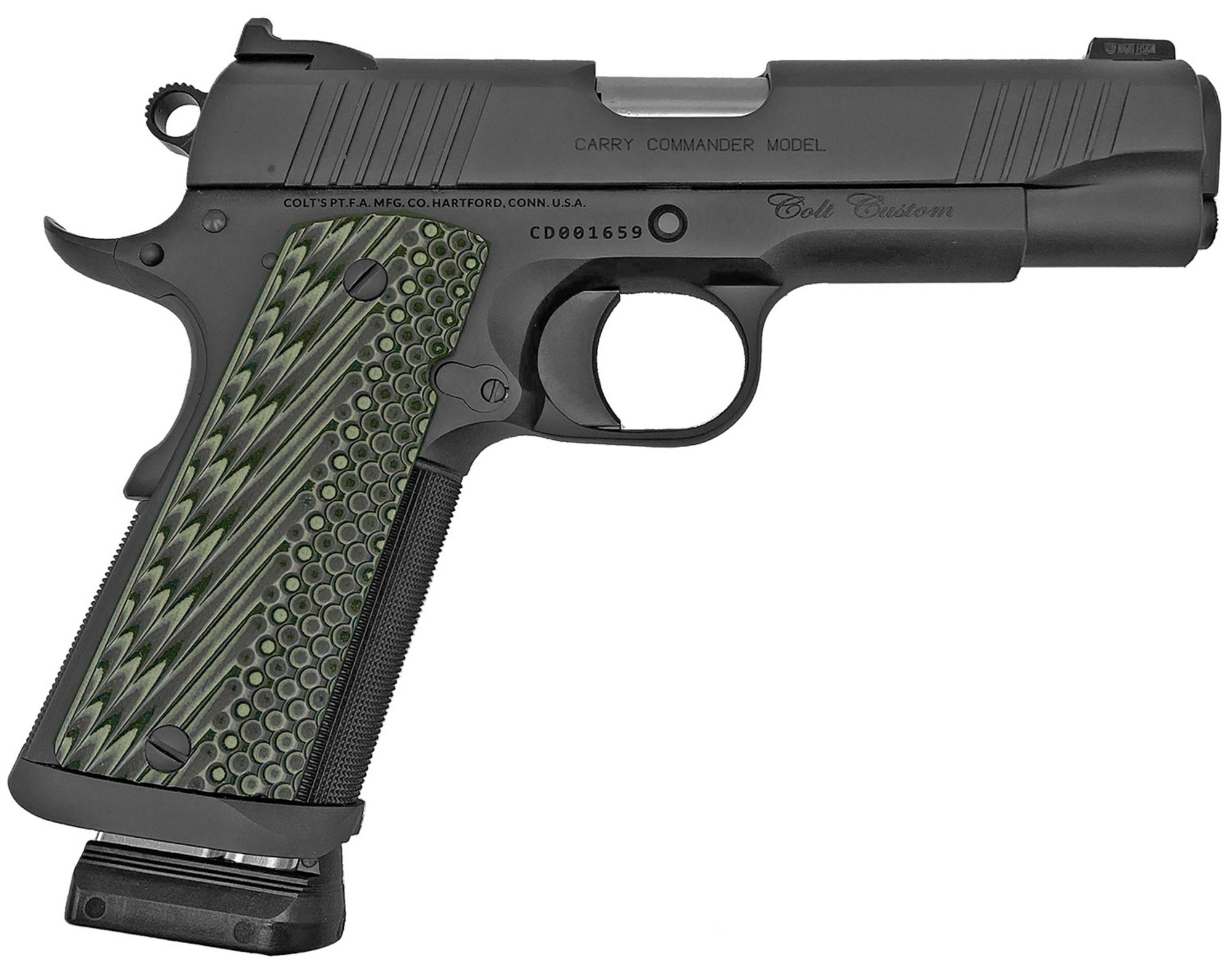 Colt Commander Custom Carry Pistol O4042CS, 9mm Luger, 4.25", Gray G10 Grips, Decobond Smoke Gray Finish, 7 Rds
