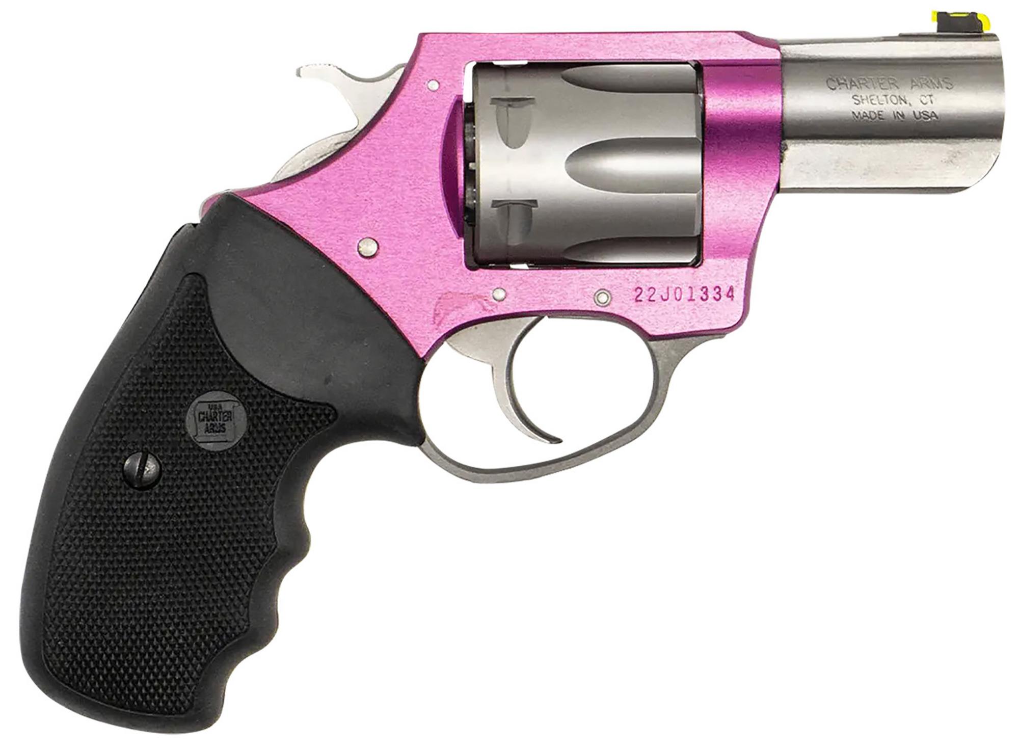 Charter Arms Pink Lady II Revolver 53630, 38 Special, 2.20", Black Grips, Pink Finish, 6rd