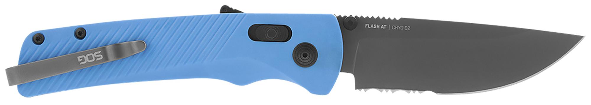 SOG Flash AT EDC Knife w/Civic Cyan Handle (SOG11180441)