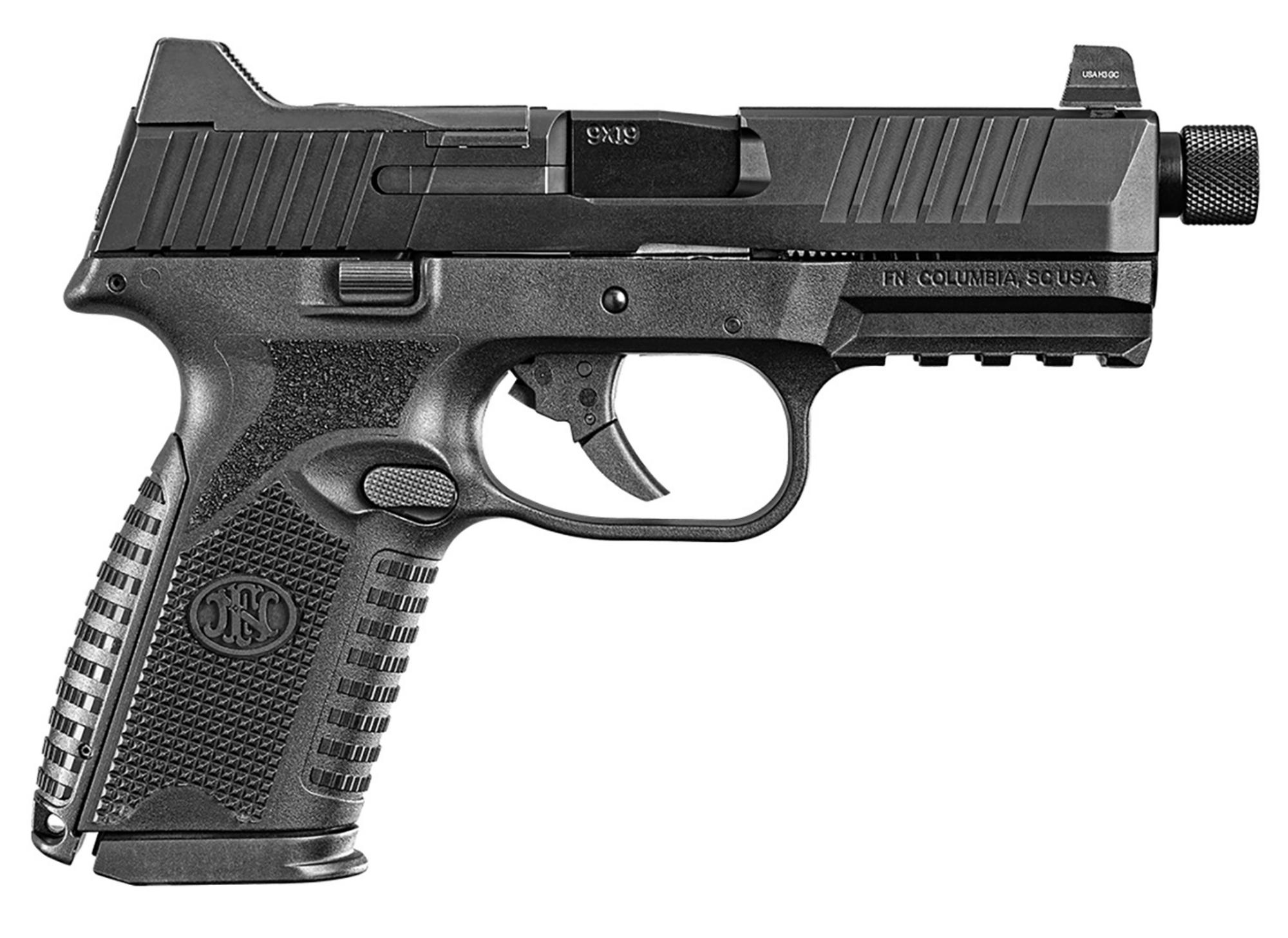 FN Herstal 509M Compact Pistol 66100837, 9mm, 4.50", Black Polymer Grips, Optic Ready, Threaded Barrel, 15/24 Rds