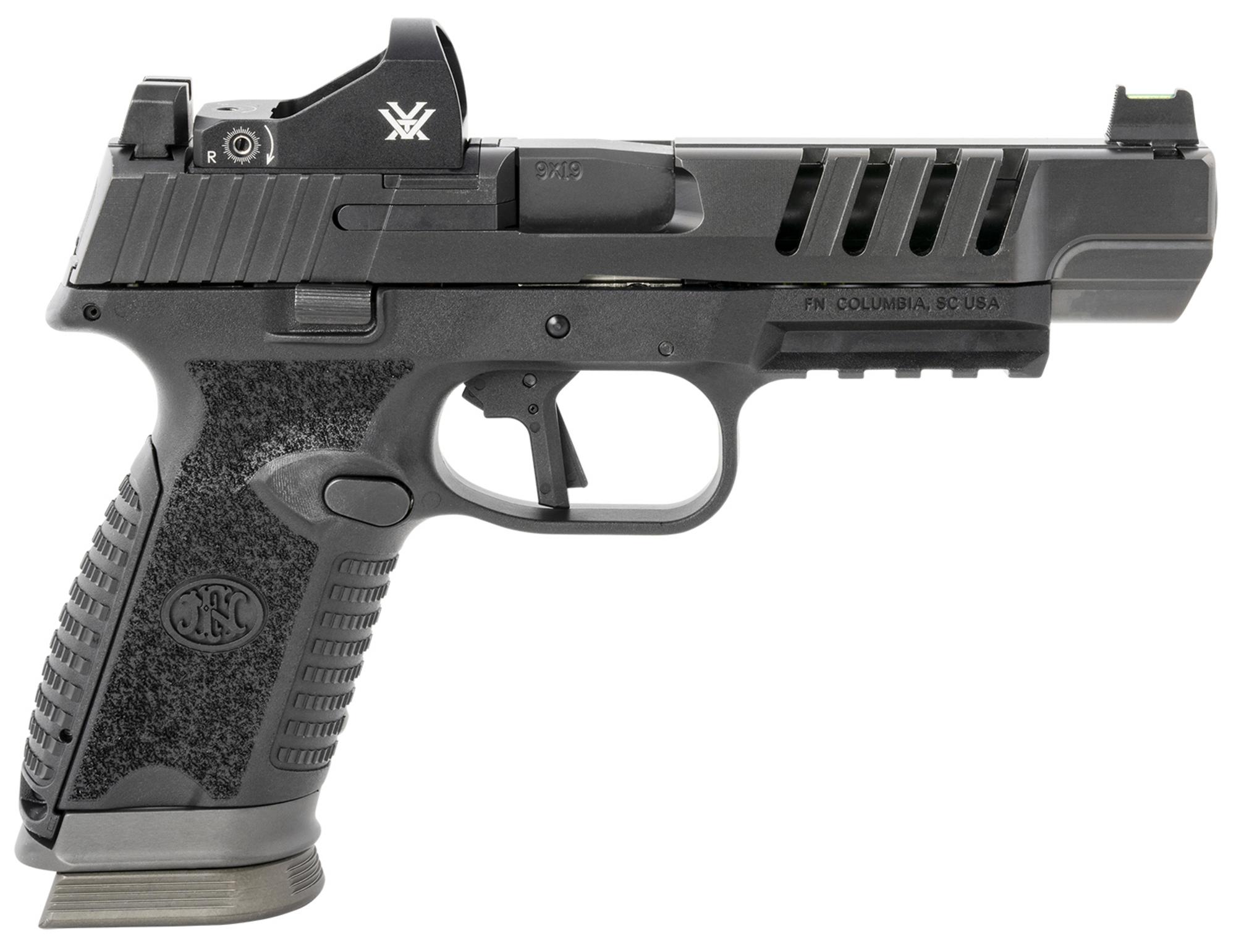 FN Herstal 509 LS Edge Full Size Pistol 66101462, 9mm, 5", Black Polymer Grips, Serrated Steel Slide, w/Vortex Viper Optic, 17 Rds