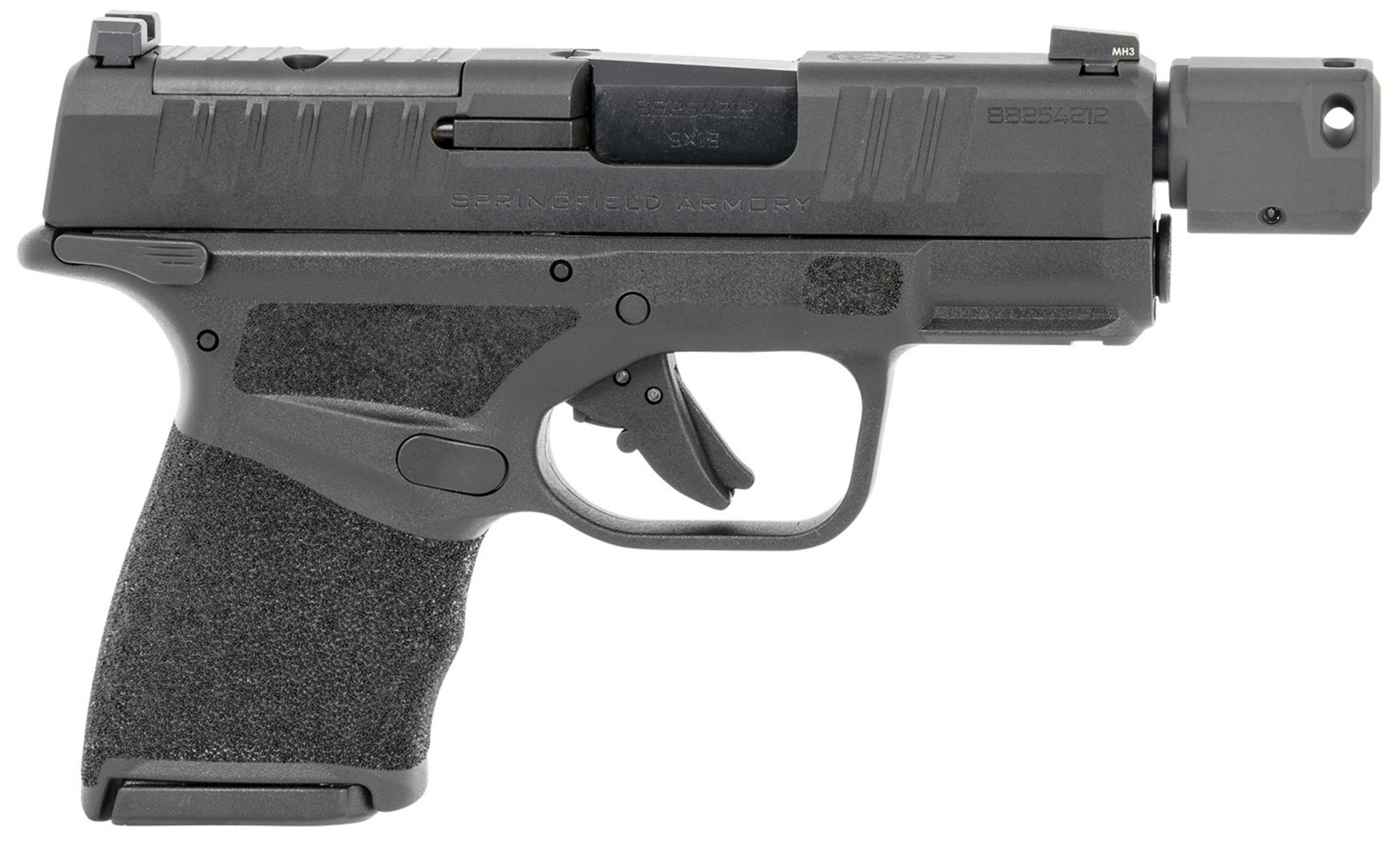 Springfield Hellcat RDP Pistol HC9389BTOSPMSLC, 9mm, 3.8" Threaded w/ Comp, Adaptive Texture Grips, Black Finish, 10 Rds