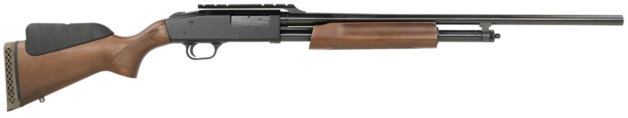 Mossberg 500 Exclusive Configuration Shotgun 54143, 20 Gauge, 24", Fixed Dual Comb Bantam Wood Stock, Integral Scope Base, Blued Finish