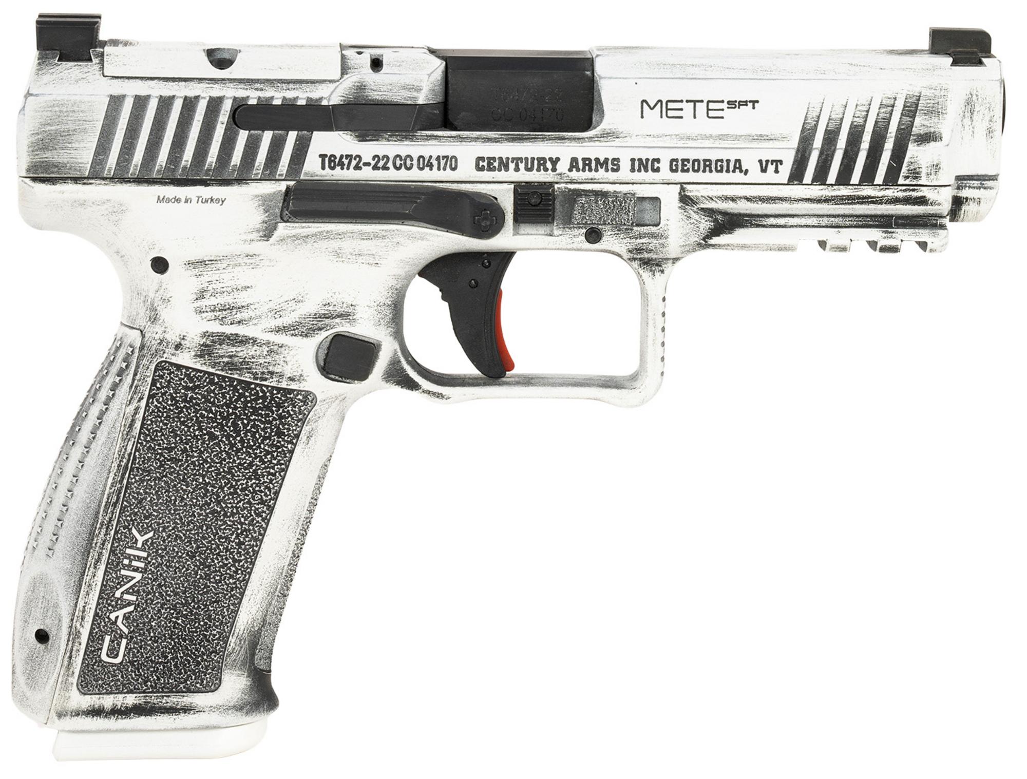 Canik Mete SFT Full Size Pistol HG5636ADN, 9mm, 4.46", Aggressive Textured Polymer Grips, Arctic Distressed Cerakote Finish, Optic Ready, 20 Rds
