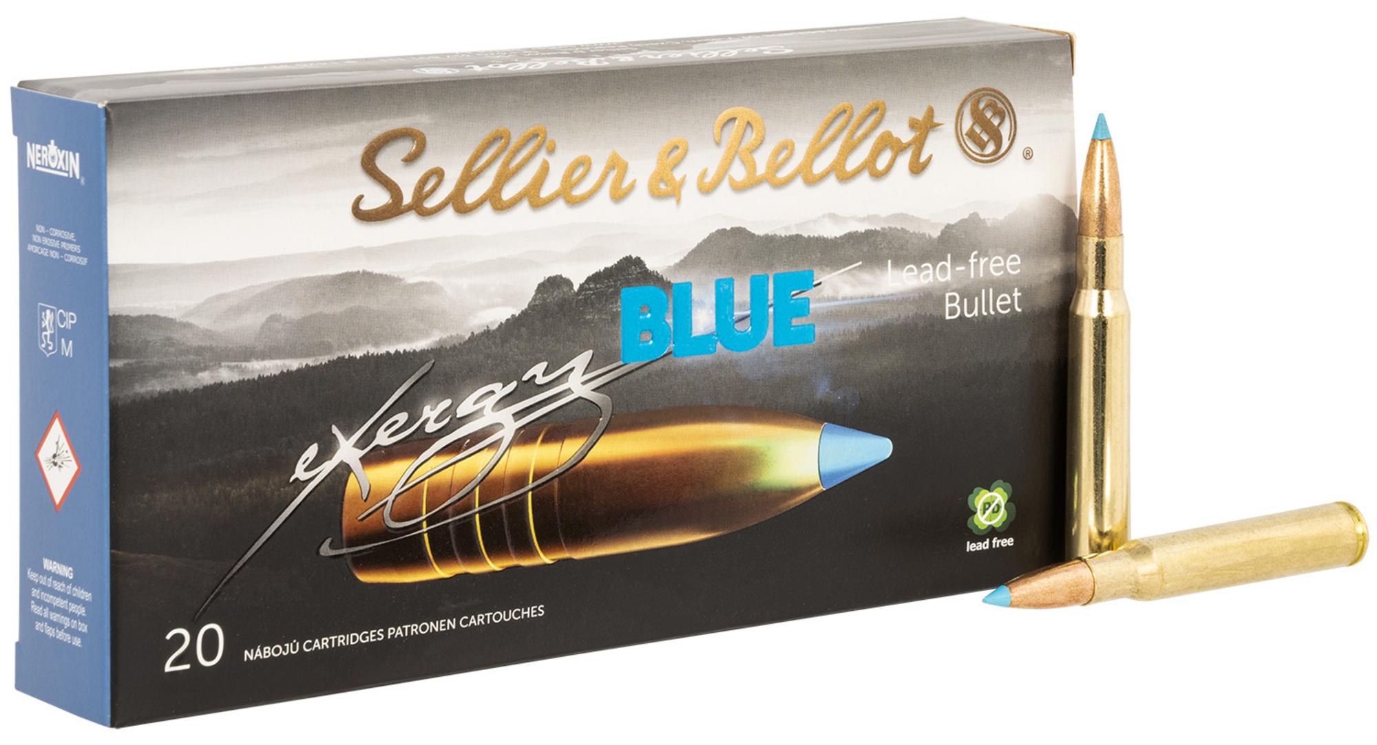 Sellier & Bellot Rifle Ammunition SB3006XB, 30-06 Springfield, TAC-EX-Blue, 180 gr, 2654 fps, 20 Rd/Bx