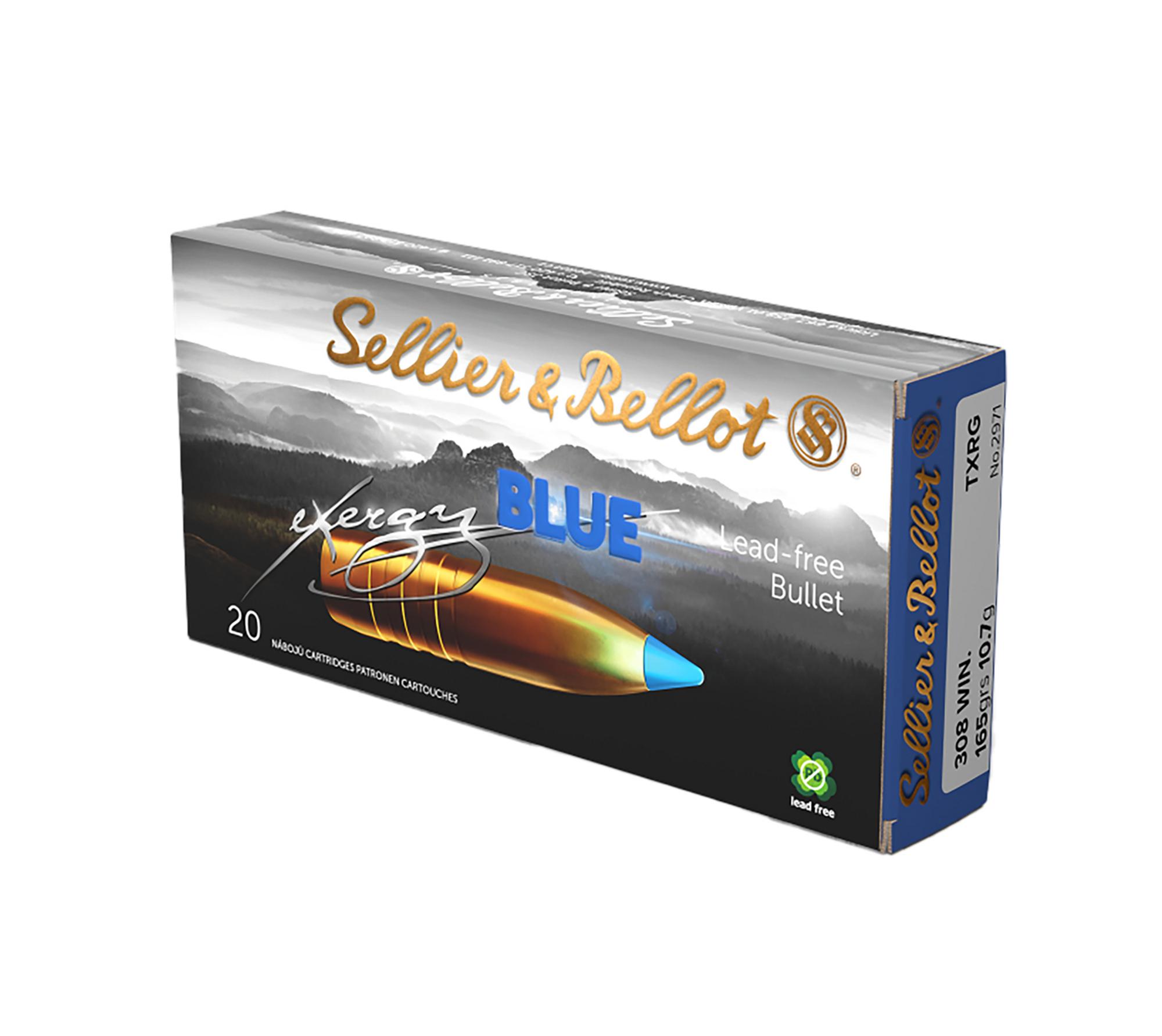Sellier & Bellot Rifle Ammunition SB308XA, 308 Win, TAC-EX-Blue, 165 gr, 2720 fps, 20 Rd/Bx