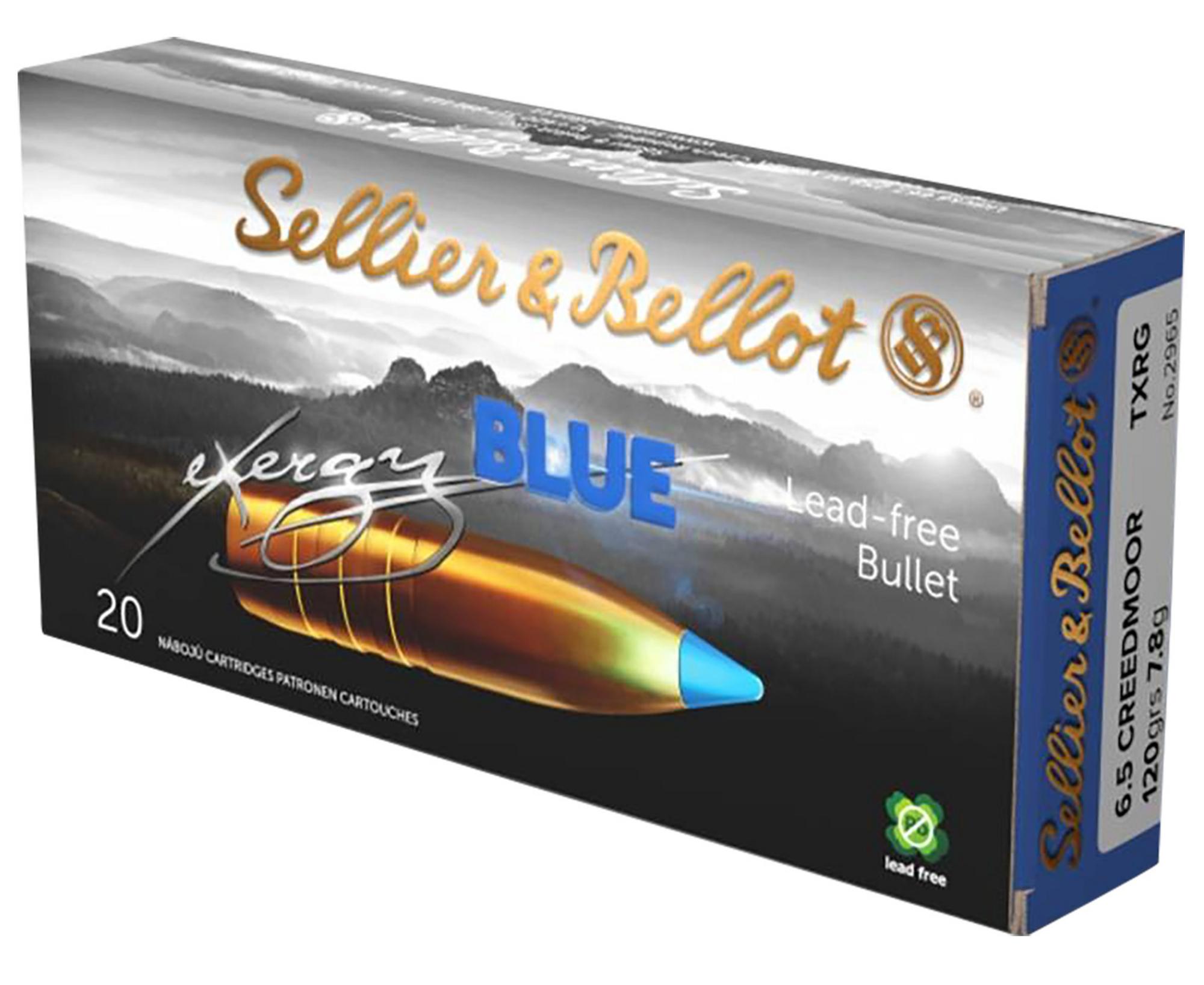 Sellier & Bellot Rifle Ammunition SB65XA, 6.5 Creedmoor, TAC-EX-Blue, 120 gr, 2851 fps, 20 Rd/Bx