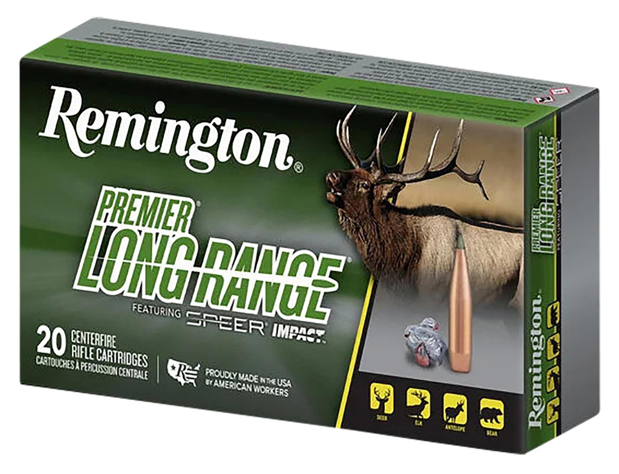 Remington Premier Long Range Rifle Ammunition R21342, 270 Win, Speer Impact, 150 gr, 2850 fps, 20 Rd/Bx