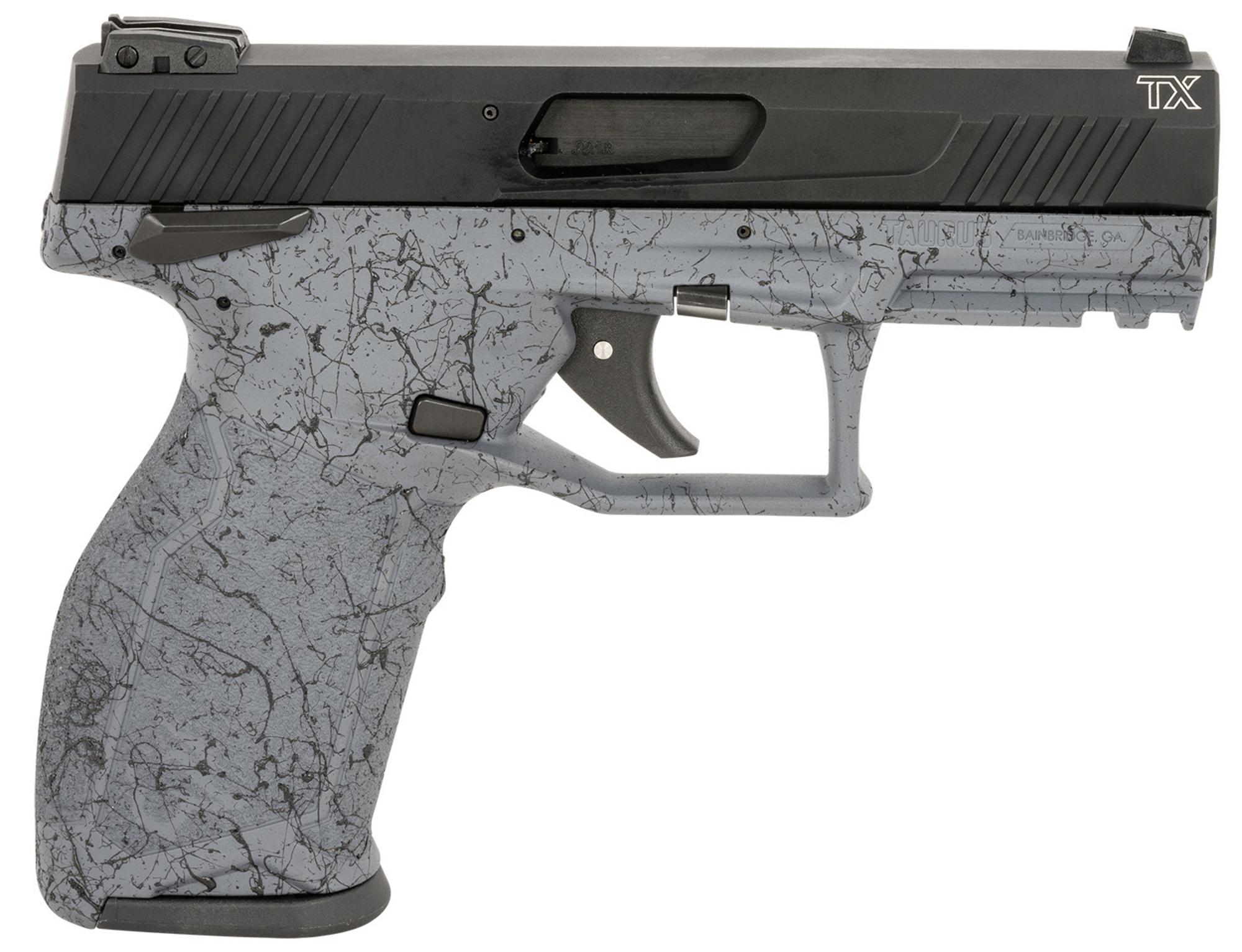 Taurus TX22 Full Size Pistol 1TX22141SP1, 22 LR, 4.10", Gray w/Black Webbing Finish, Manual Safety, 16 Rds