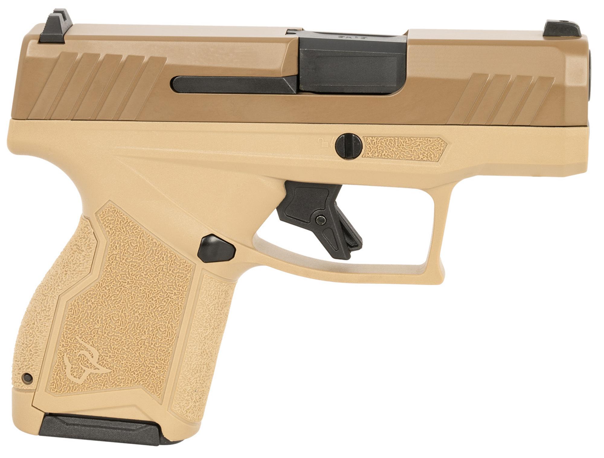 Taurus GX4 Compact Pistol 1GX4M931ET, 9mm, 3.06", Coyote Tan Finish, Flat-Face Trigger, 11 Rds