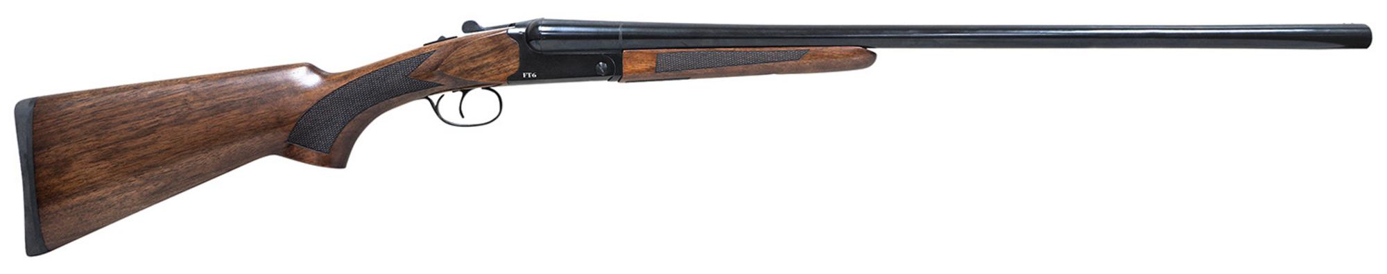 Pointer Side By Side Shotgun FT61228, 12 Gauge, 28", 3" Chmbr, Blued Barrel/Rec, Fixed Walnut Stock