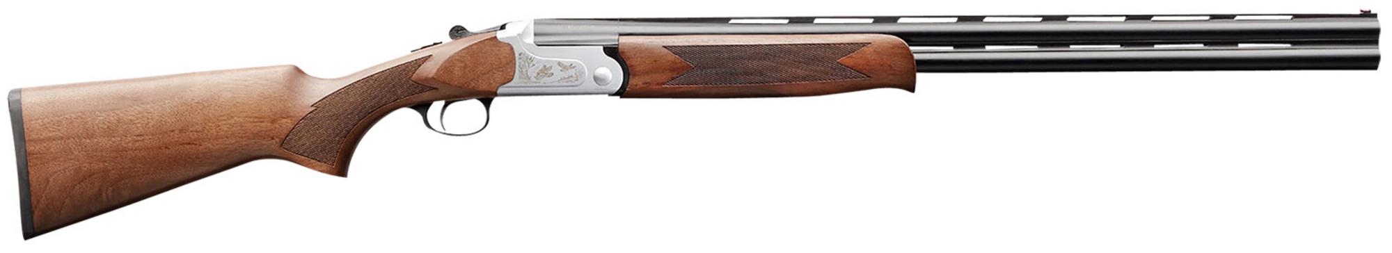 Charles Daly 202 Shotgun 930343, 28 Gauge, 26", 3" Chmbr, Silver Engraved Receiver, Walnut Wood Fixed Checkered Stock