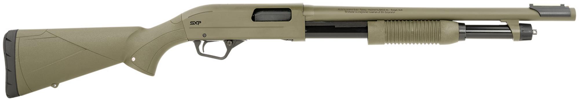 Winchester Repeating Arms SXP Defender Full Size Shotgun 512425395, 12 Gauge, 18", 3" Chmbr, OD Green Steel Barrel & Receiver, Fixed w/Textured Grip Panels, OD Green Synthetic Stock