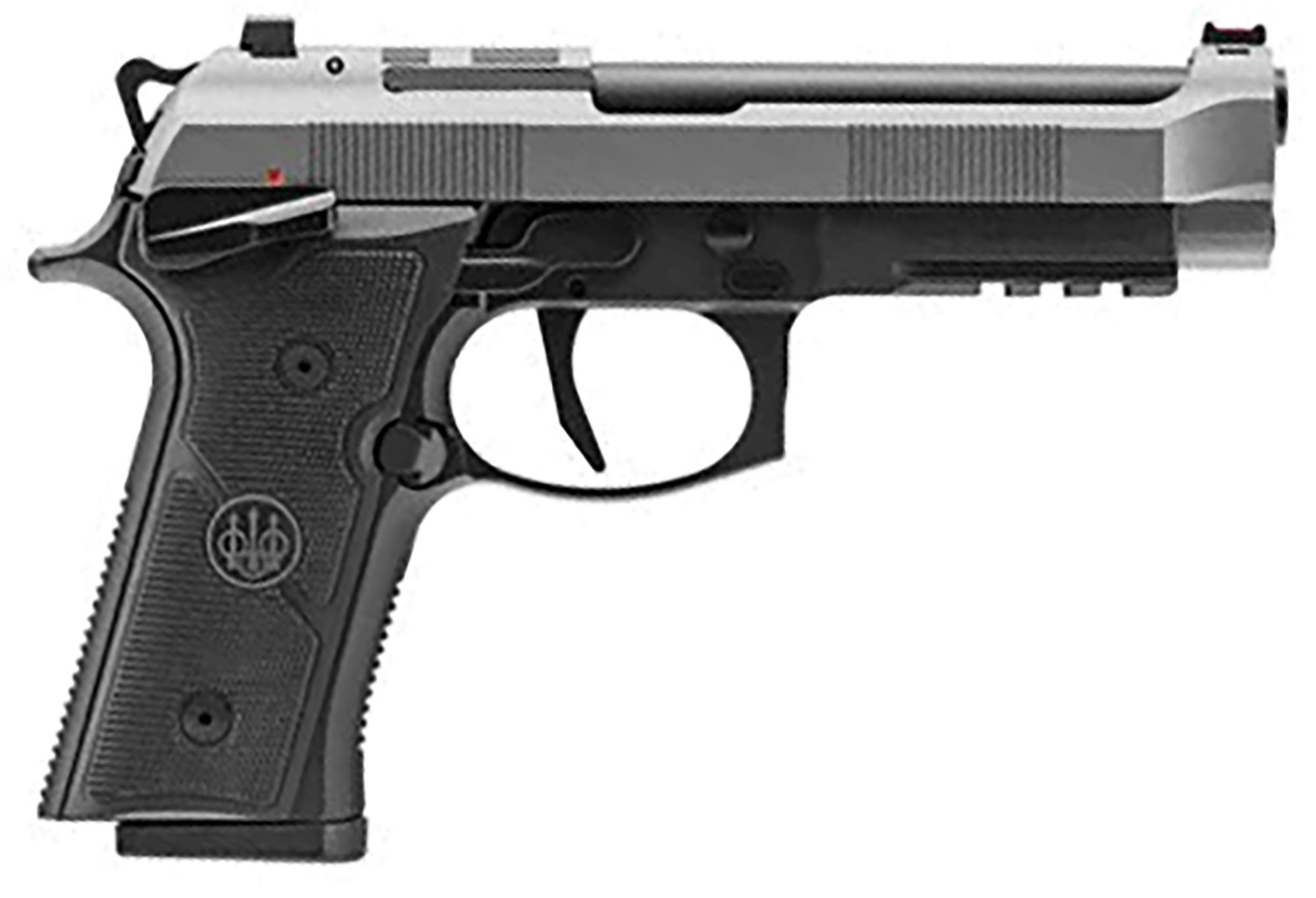 Beretta 92Xi SAO Pistol J92FSR921, 9mm, 4.70", Black Polymer Grips, Black/Stainless Anodized Finish, Optic Ready, 18 Rds