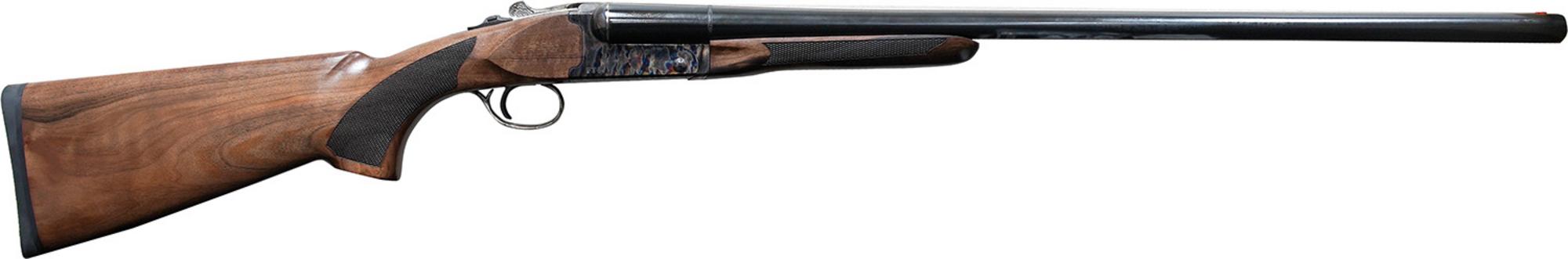 Pointer Side By Side Shotgun FT61228HT, 12 Gauge, 28", 3" Chmbr, Color Case Hardened Rec, Fixed Walnut Stock, Bead Sight