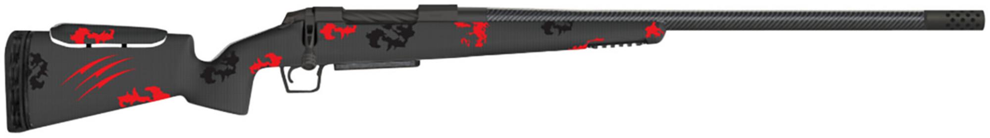 Fierce Carbon Rival XP Bolt Action Rifle FCRXP68WES24BR, 6.8 Western, 24" Threaded, Blood Red Camo Carbon Stock, 3 Rds