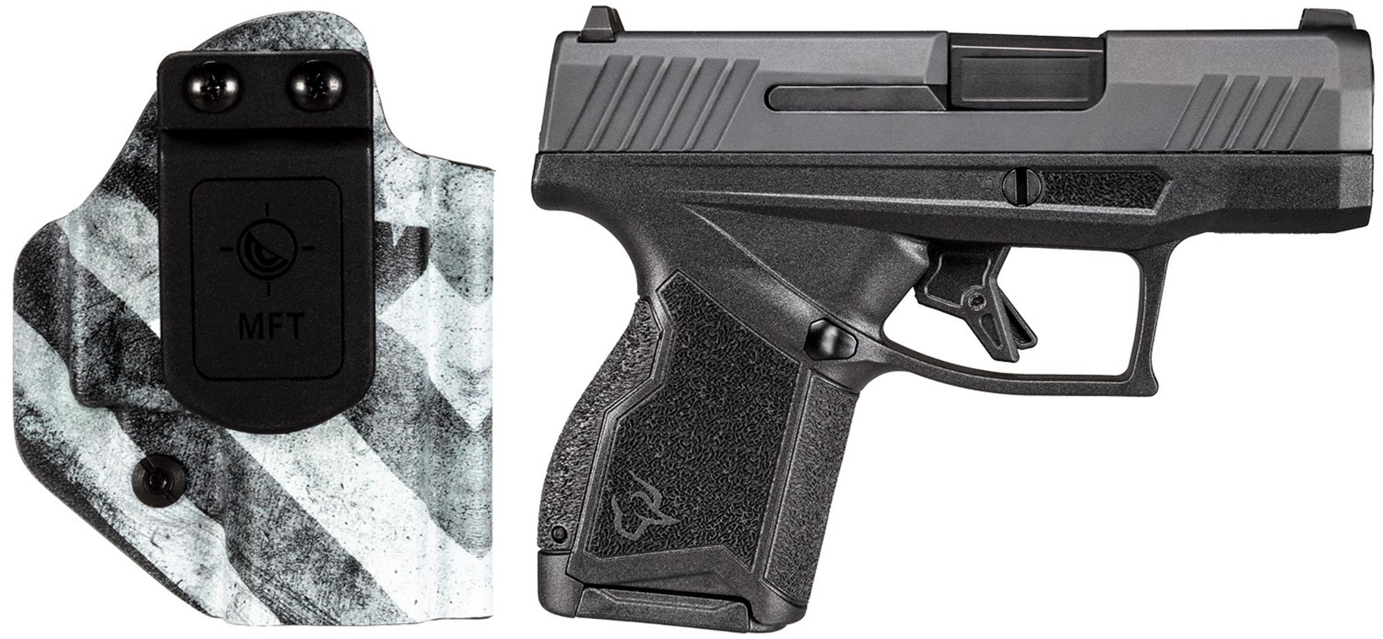 Taurus GX4 Compact Pistol 1GX4M931CK7, 9mm, 3.06", Black Polymer Grips, Black Nitride Slide, w/Holster, 11 Rds