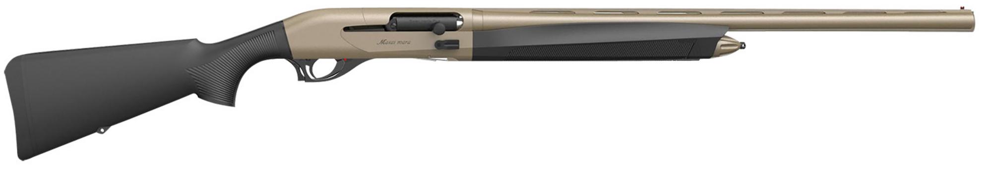 Retay USA Masai Mara Inertia Plus Shotgun K251EBK26, 12 Gauge, 26", 3.5" Chmbr, FDE Barrel/Rec, Black Synthetic Furniture, TruGlo Fiber Optic Sight
